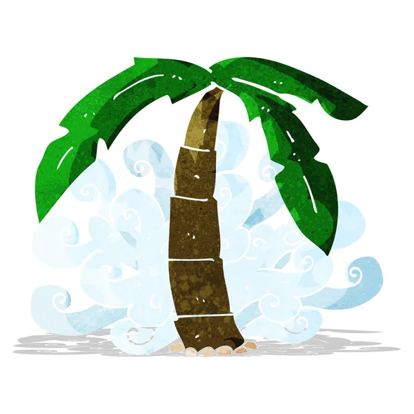 Cartoon palm tree symbool — Stockvector
