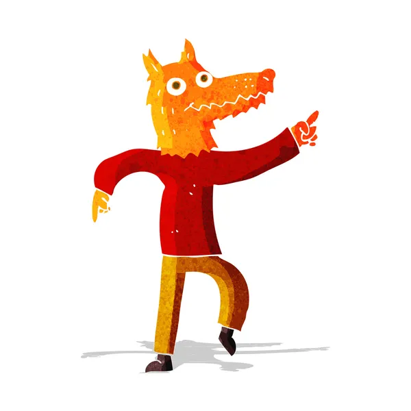Dessin animé renard homme — Image vectorielle