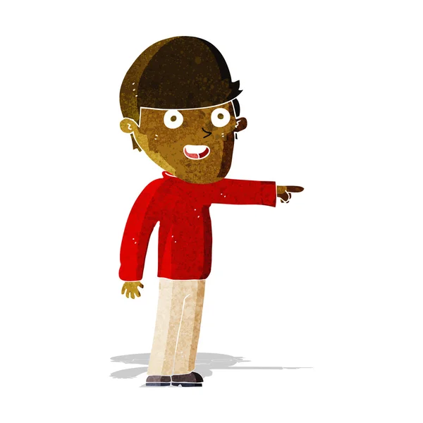 Cartoon aanwijsapparaat man — Stockvector