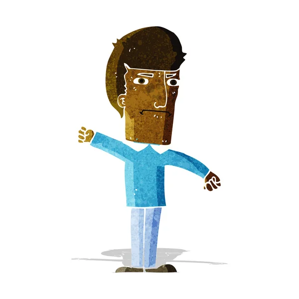 Cartoon boze man — Stockvector