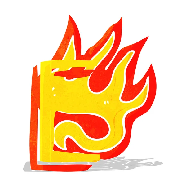 Cartoon flaming letter — Stock Vector