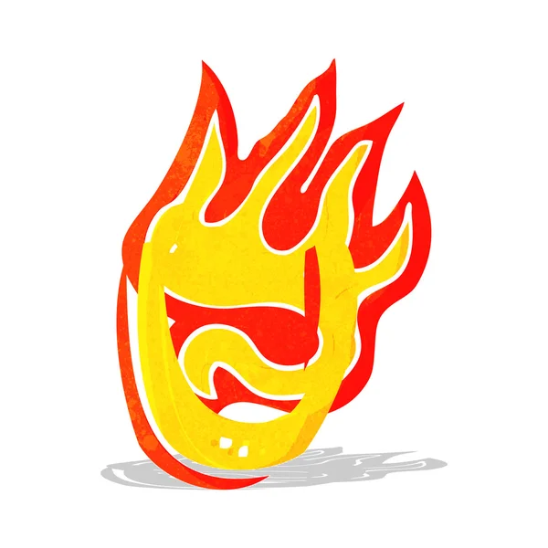 Desene animate flaming scrisoare — Vector de stoc