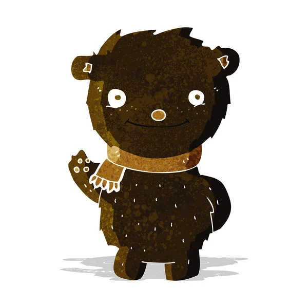 Καρτούν χαριτωμένο μαύρη αρκούδα — Διανυσματικό Αρχείο