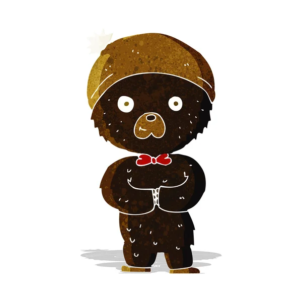 Kreskówka mały czarny niedźwiedź — Wektor stockowy