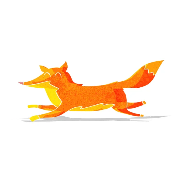 Cartoon correndo raposa — Vetor de Stock