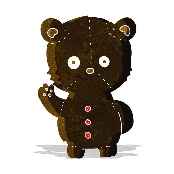 Cartoon black bear cub — Stock Vector