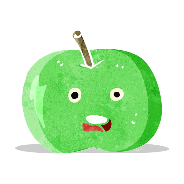Błyszczący jabłko kreskówka — Wektor stockowy