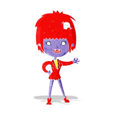 karikatür vampir kız