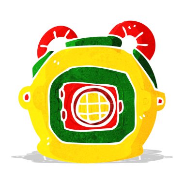 çizgi film eski deep sea diver kask