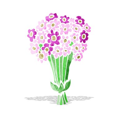 karikatür çiçekler