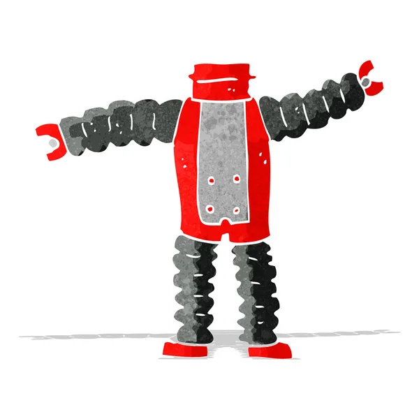 Karikatür robot gövdesi (karikatürleri karıştır ve eşleştir veya kendi fotoğraflarını ekle) — Stok Vektör