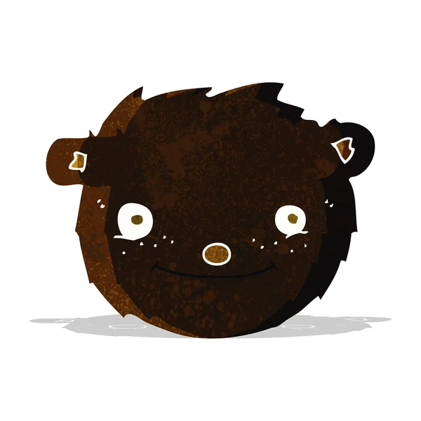 Dibujos animados negro oso cabeza — Vector de stock