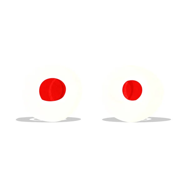 Dibujos animados ojos rojos — Vector de stock