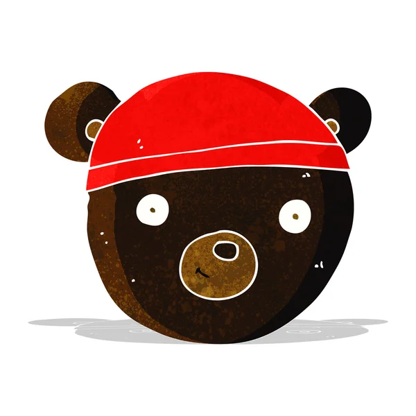 Kreskówka czarny niedźwiedź twarz — Wektor stockowy