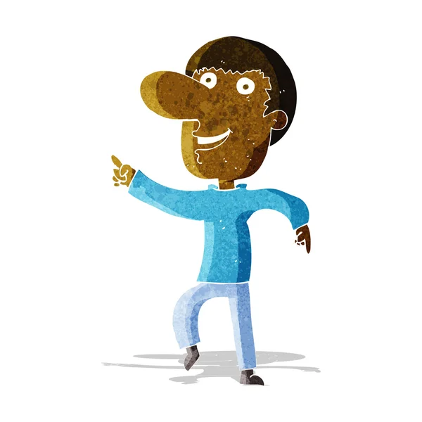 Cartoon gelukkig man dansen — Stockvector