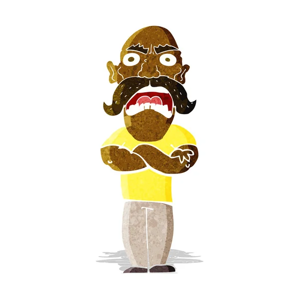 Cartoon boze man — Stockvector