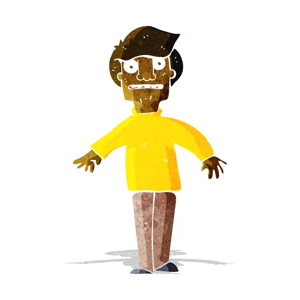 Cartoon geschokt man — Stockvector