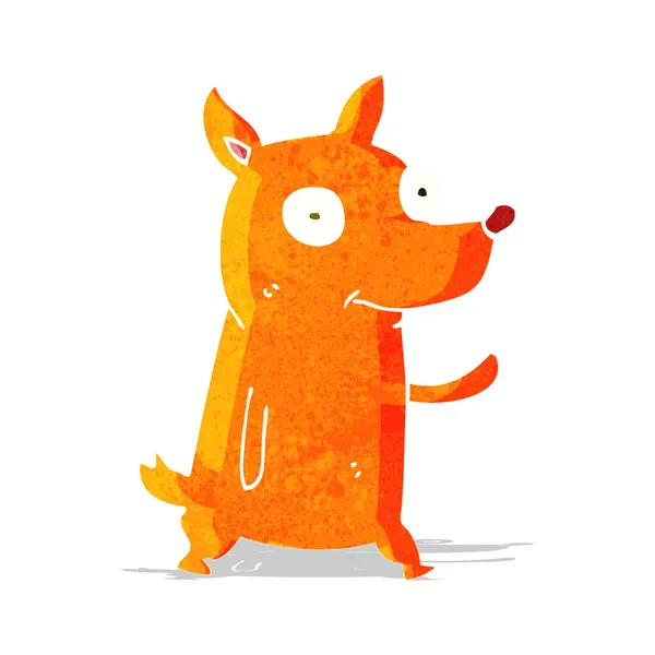 Desenho animado pouco cão acenando — Vetor de Stock