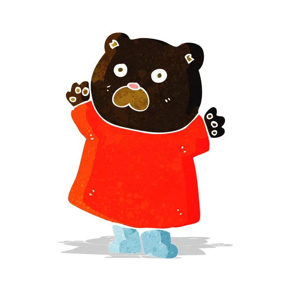 Śmieszne kreskówki czarny niedźwiedź — Wektor stockowy