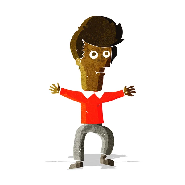 Cartoon geschrokken man — Stockvector