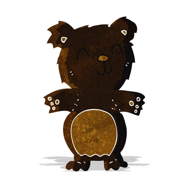 Милый чёрный медвежонок — стоковый вектор