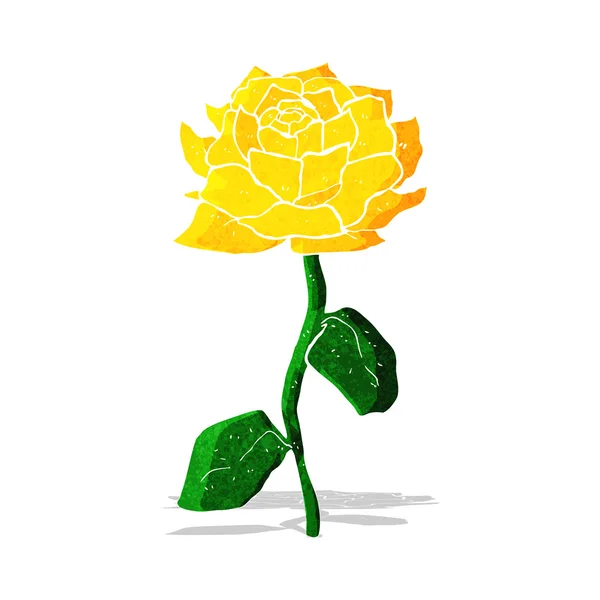 Amarillo rosa de dibujos animados — Vector de stock