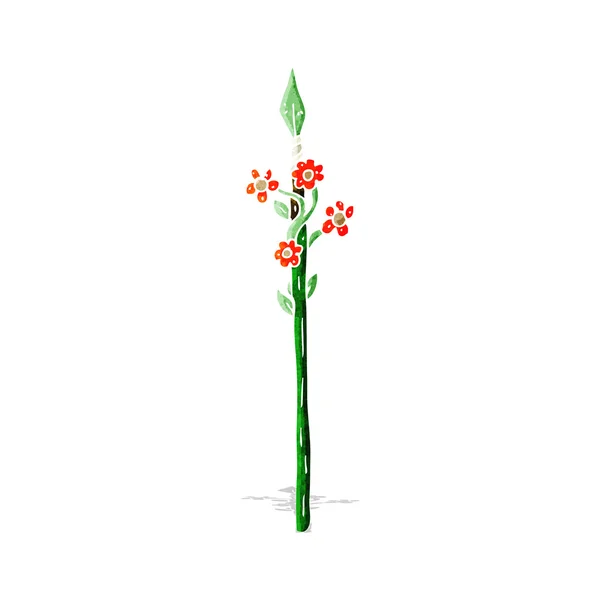 Мультфільм цвітіння спис — стоковий вектор
