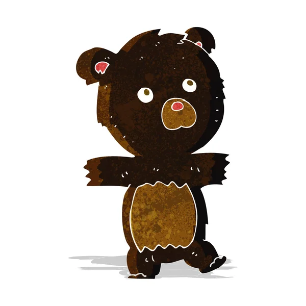 Cartoon schattig zwart beer — Stockvector