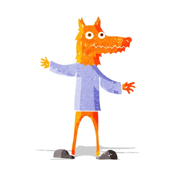 Kreslený fox muž — Stockový vektor