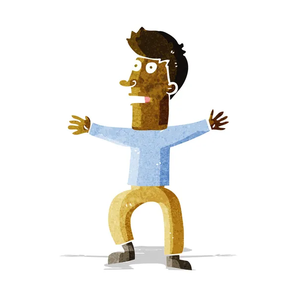 Cartoon geschrokken man — Stockvector