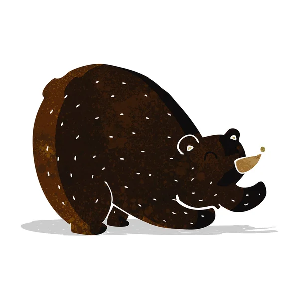 黒クマを伸ばす漫画 — ストックベクタ