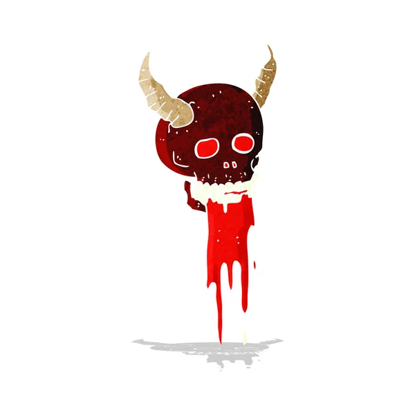 Cartoon spooky halloween skull — Stock Vector