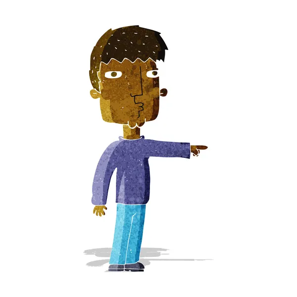 Cartoon aanwijsapparaat man — Stockvector