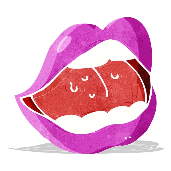 Cartoon pink mouth — Stock Vector