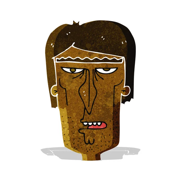 Мультфильм с сердитым лицом — стоковый вектор