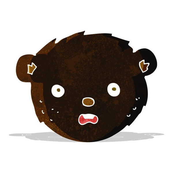 Cartoon black bear face — Stock Vector