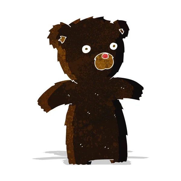 Cartoon black bear — Stock Vector