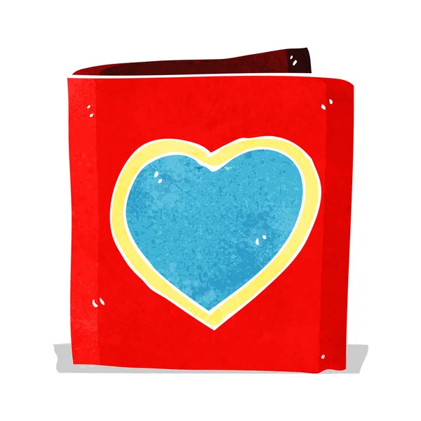 Tecknad kärlek hjärta kort — Stock vektor