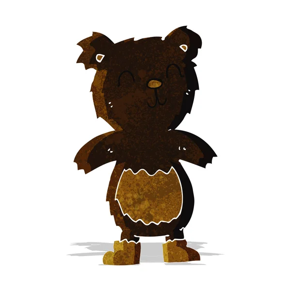 Cartoon teddy black bear — Stock Vector