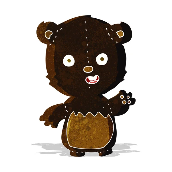 黒クマの赤ちゃんを振って — ストックベクタ