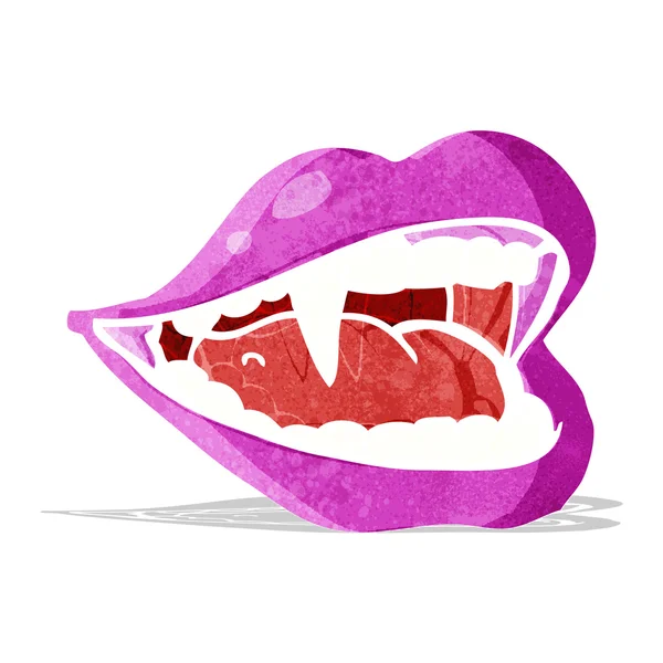 Cartoon vampire mouth — Stock Vector