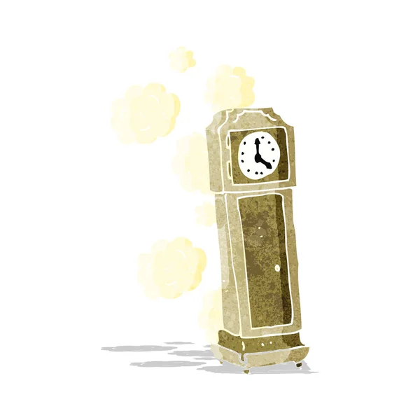 Dessin animé vieille horloge grand-père — Image vectorielle