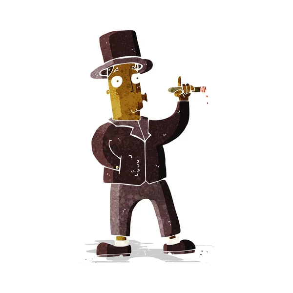 Cartoon smoking gentleman — Stock Vector