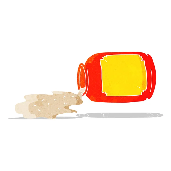 Cartoon spilled jar — Stock Vector