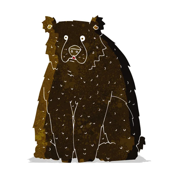 Cartoon grappige zwarte beer — Stockvector