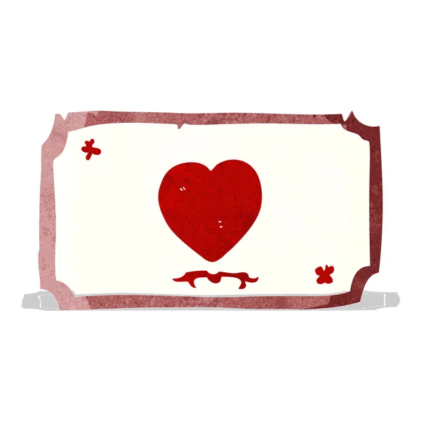 Cartone animato amore cuore telaio — Vettoriale Stock