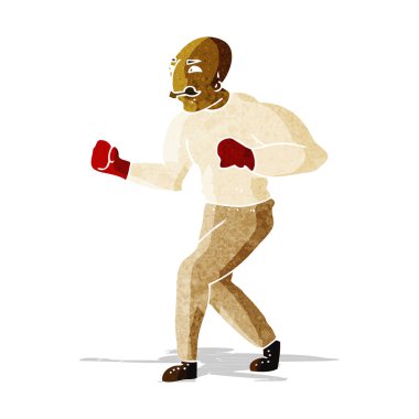 karikatür boksör