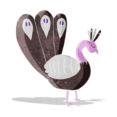 karikatür tavuskuşu