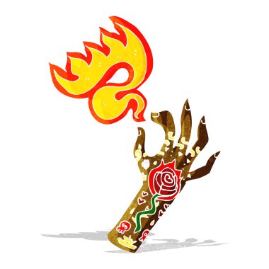 çizgi film dövmeli el sembolü