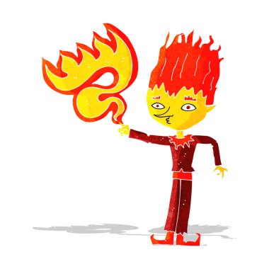 Yangın spirit karikatür